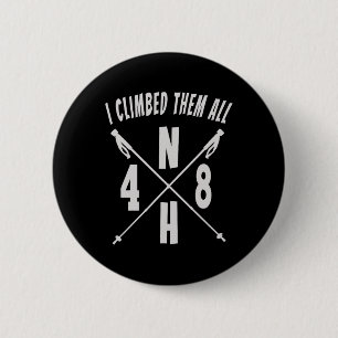 Nh48 I Climbed Them All Nh 4,000 Foot Mountains Hi 6 Cm Round Badge