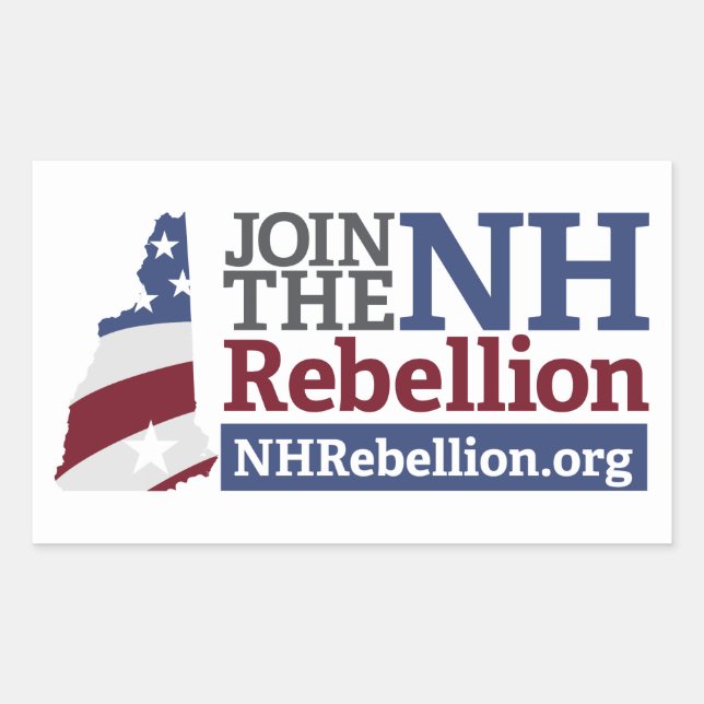 NH Rebellion Rectangle Sticker (Front)