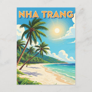 Nha Trang Beach Vietnam Travel Postcard