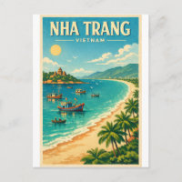 Nha Trang city, Vietnam travel poster