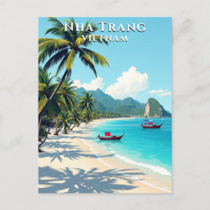 Nha Trang Vietnam Beach Travel Postcard