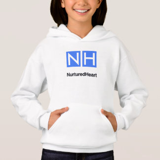 NHI Kids White Pullover Hoodie with pockets