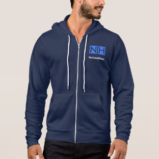 NHI Men's Full Zip Hoodie - Standard Fit, Navy
