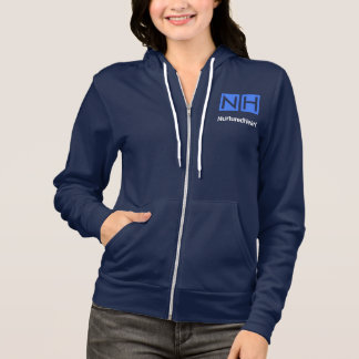 NHI Women's Full Zip Hoodie - Standard Fit, Navy