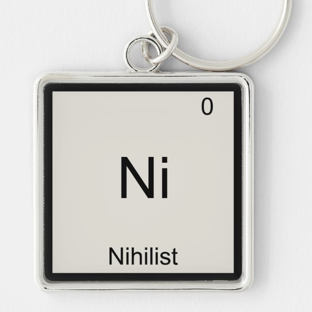 Ni - Nihilist Funny Chemistry Element Symbol Tee Key Ring (Front)