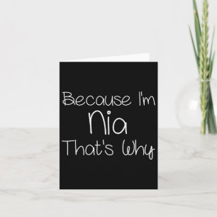 Nia Funny Personalised Birthday Women Name Gift Id Card