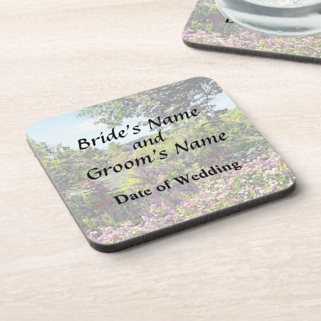 Niagara Fall NY - Flowers on Three Sisters Islands Coaster (Left Side)