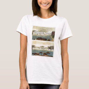 Niagara Falls, 1818 (color engraving) T-Shirt