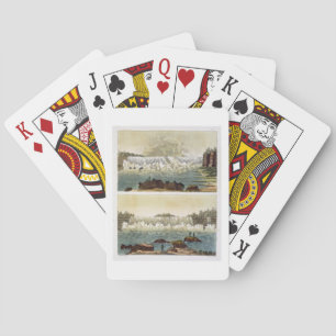 Niagara Falls, 1818 (colour engraving) Playing Cards
