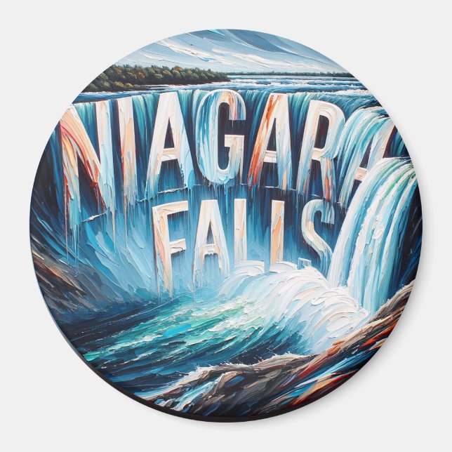 Niagara Falls Acrylic Artwork Magnet (Front)