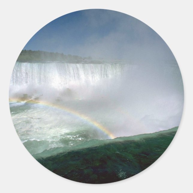 Niagara Falls and Maid of the Mist, New York, USA Classic Round Sticker (Front)
