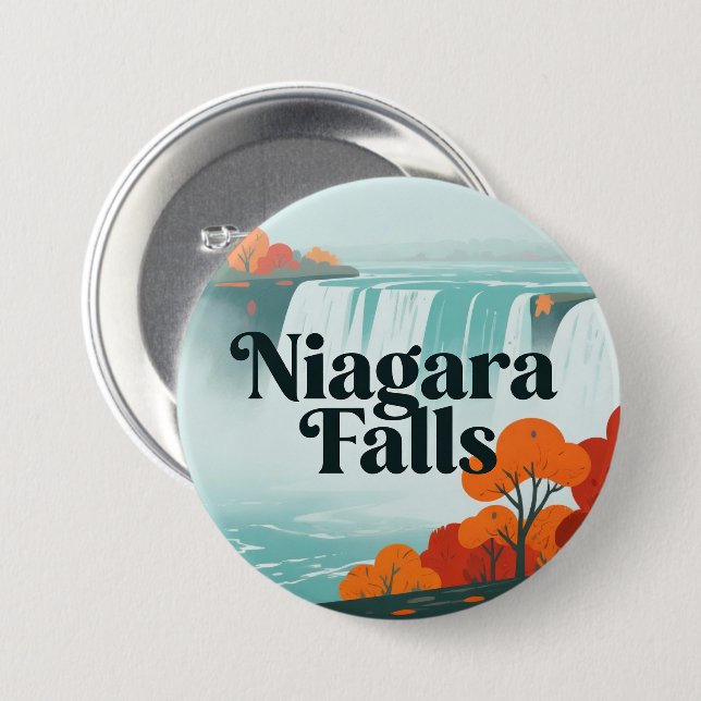 Niagara Falls Backpack Button (Front & Back)
