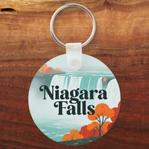 Niagara Falls Backpack Button Key Ring