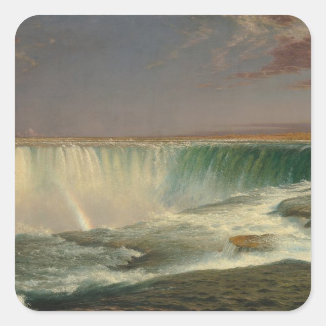 Niagara Falls by Frederic Edwin Church Square Sticker (Front)