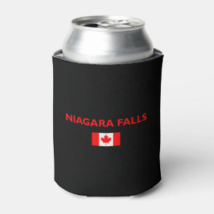 Niagara Falls Canada Canadian Flag Dark Colour Can Cooler