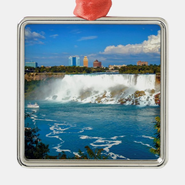 Niagara falls, Canada Metal Tree Decoration (Front)