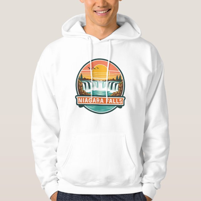 niagara falls canada retro design  hoodie (Front)