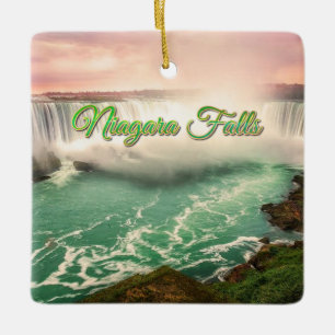 Niagara Falls, Canada sunset stylised Ceramic Ornament
