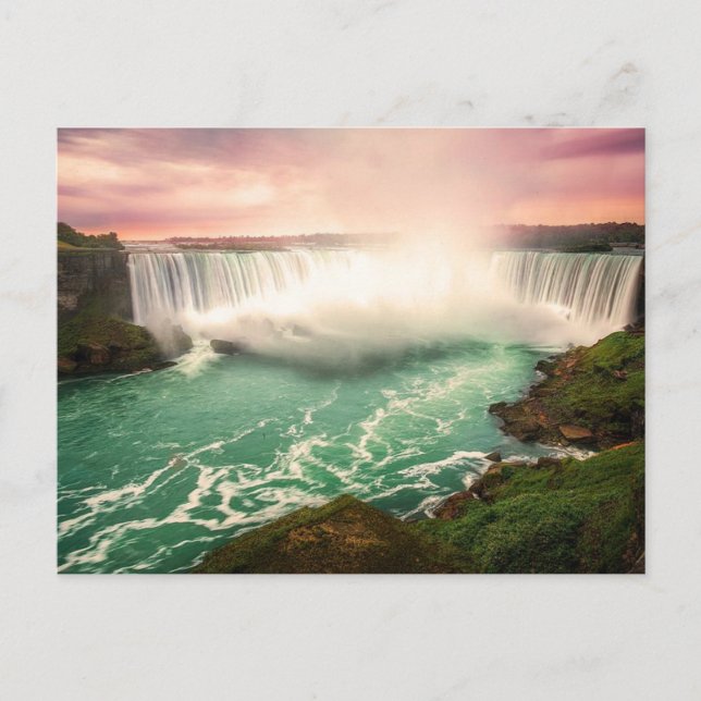 Niagara Falls, Canada sunset stylised Postcard (Front)