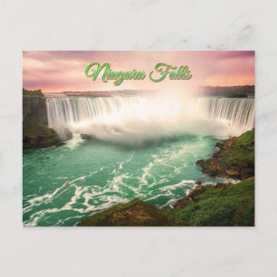 Niagara Falls Canada sunset stylised Postcard