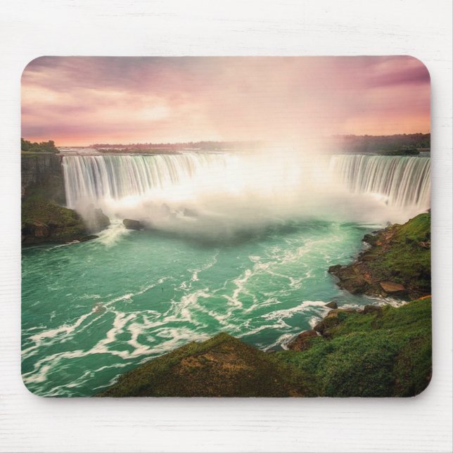 Niagara Falls, Canada sunset stylized Mouse Pad (Front)
