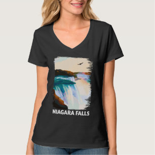 Niagara Falls Canada USA Skyline Silhouette Outlin T-Shirt