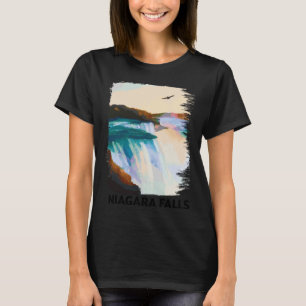 Niagara Falls Canada USA Skyline Silhouette Outlin T-Shirt