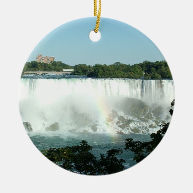 Niagara Falls Ceramic Tree Decoration (Front)