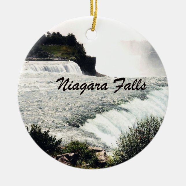 Niagara Falls Ceramic Tree Decoration (Front)