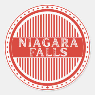 Niagara Falls City Pride Emblem Canadian Identity Classic Round Sticker