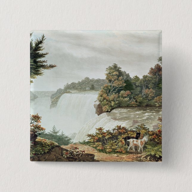 Niagara Falls, from Goat Island 15 Cm Square Badge (Front)