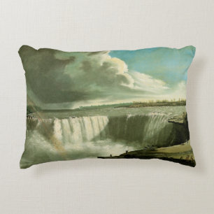 Niagara Falls From Table Rock by John Vanderlyn Decorative Cushion