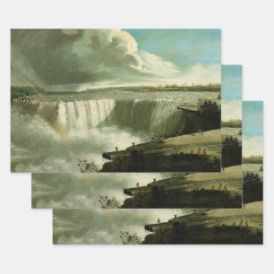 Niagara Falls From Table Rock by John Vanderlyn Wrapping Paper Sheet
