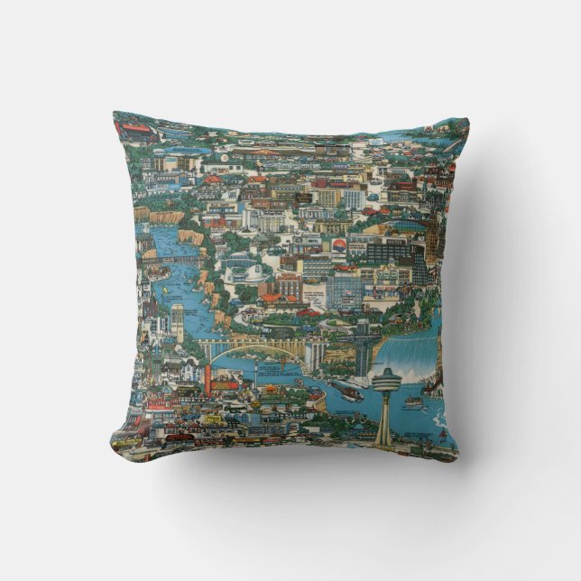 Niagara Falls Map Cushion (Front)