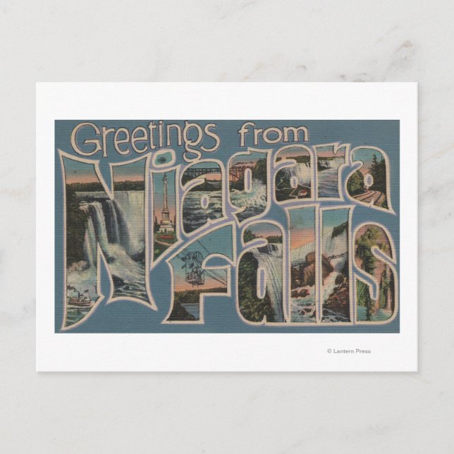 Niagara Falls, New York - Large Letter Scenes 4 Postcard (Front)