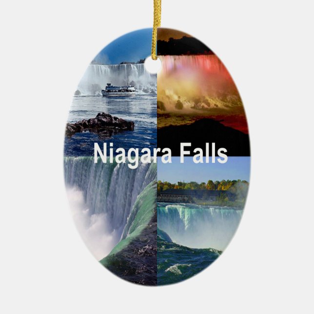 Niagara Falls New York Photo Views Ceramic Tree Decoration (Front)