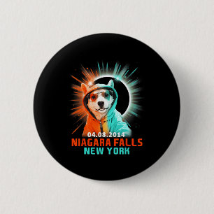 Niagara Falls New York Total Solar Eclipse 2024 6 Cm Round Badge