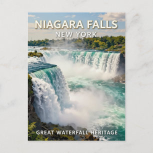 Niagara Falls New York Waterfall Travel Postcard