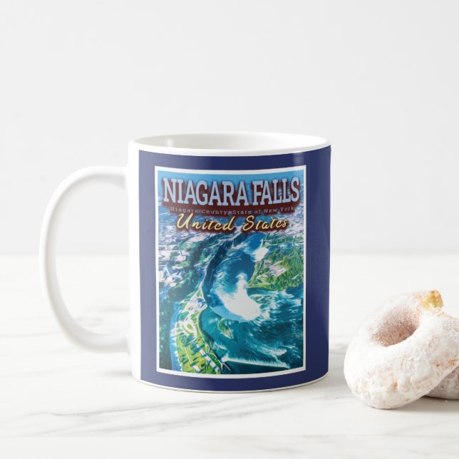 NIAGARA FALLS - NIAGARA NEW YORK UNITED STATES COFFEE MUG (With Donut)