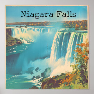 Niagara Falls Nostalgia: Vintage Style Travel Art Poster