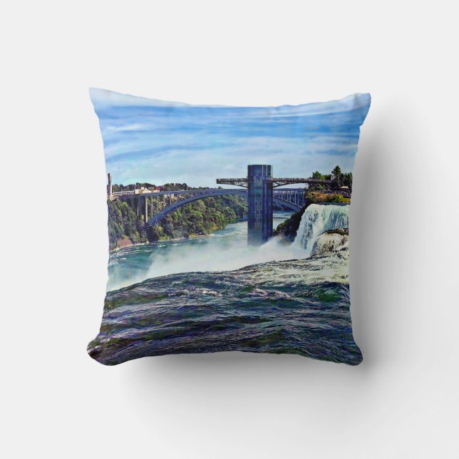 Niagara Falls NY: Prospect Point Observation Tower Cushion (Front)