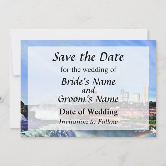 Niagara Falls NY - Under the Rainbow Save the Date (Front)