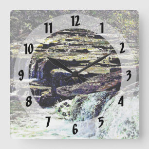 Niagara Falls NY - View From Luna Island Square Wall Clock