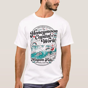 Niagara Falls Ontario Canada Honeymoon Capital Wor T-Shirt