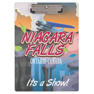 Niagara Falls Ontario Canada travel cartoon Clipboard
