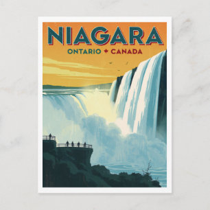 Niagara Falls Ontario Canada Travel Poster Postcard