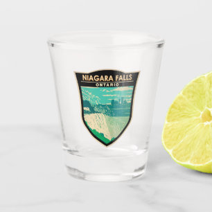 Niagara Falls Ontario Travel Art Vintage Shot Glass