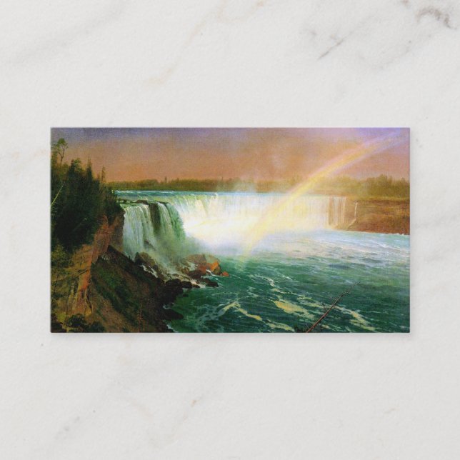 Niagara falls painting art artist Albert Bierstadt Business Card (Front)