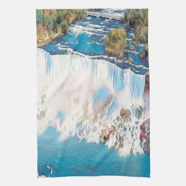 NIAGARA FALLS - Panorama Tea Towel (Vertical)