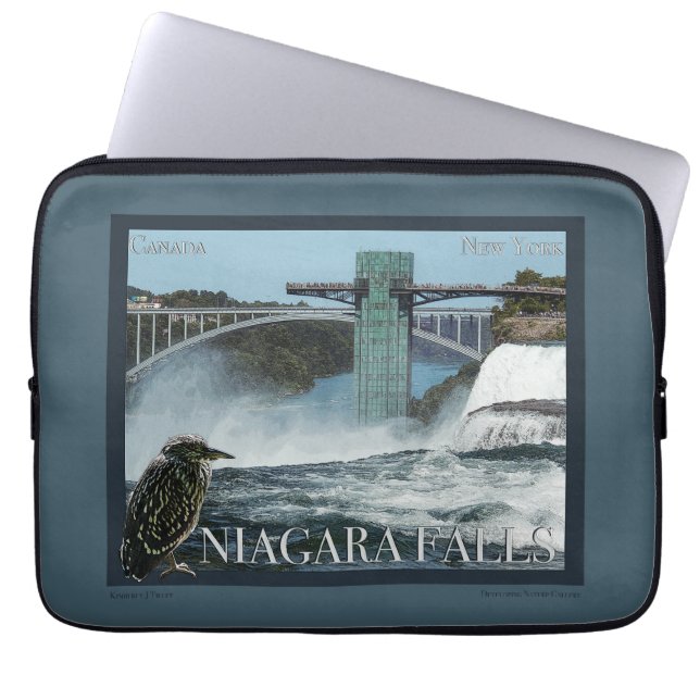 Niagara Falls Poster Laptop Sleeve (Front)